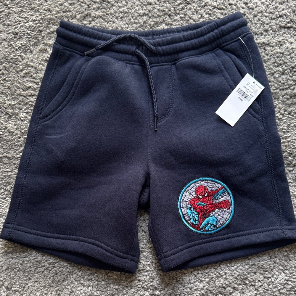 Old Navy Kids Navy Shorts with Spider Patch